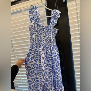 THML Blue Floral Maxi Dress